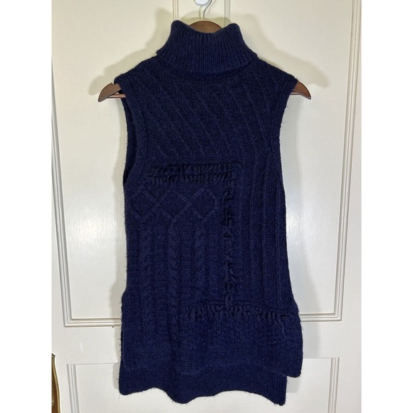 Derek Lamb 10 Crosby Women’s Alpaca Blend Sleeveless Turtleneck Sweater S/P - Picture 1 of 8